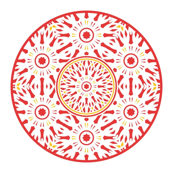 Vettore asiatico geometrico Mandala Frame — Vettoriale Stock