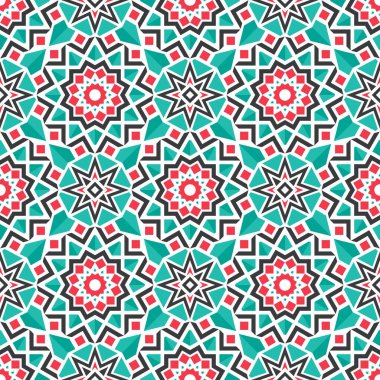 Vektör Asya Geometrik Deseni