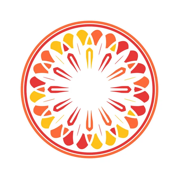 Πολύχρωμο Mandala Vector Circular Διακόσμηση — Διανυσματικό Αρχείο