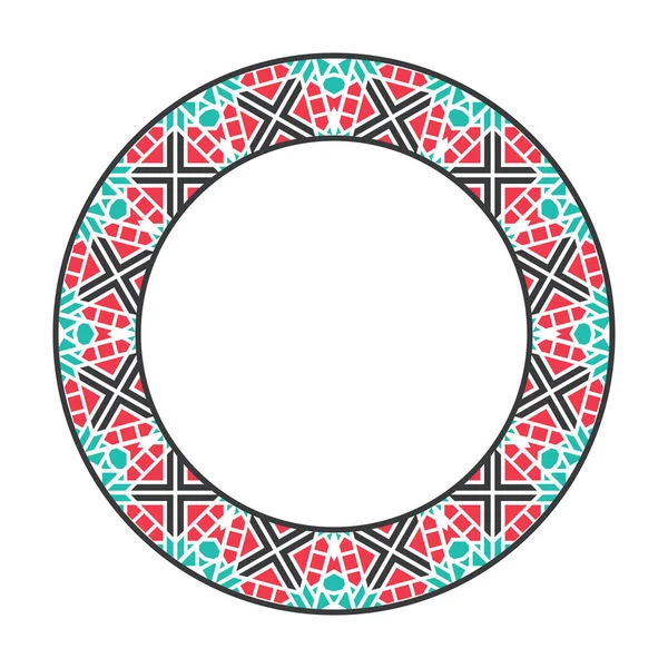 Marco circular tribal asiático del vector — Vector de stock