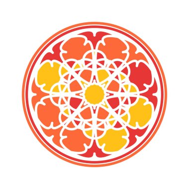 Renkli Mandala Vektör Dairesel Süslemesi