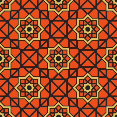 Vektör Asya Geometrik Deseni