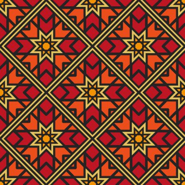 Vektör Asya Geometrik Deseni