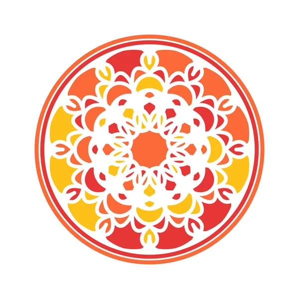 Bunte Mandala Vector Circular Ornament — Stockvektor