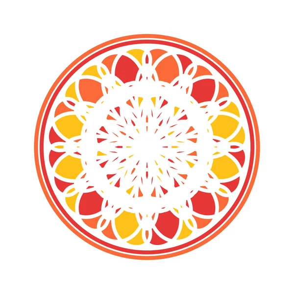 Ornamento circular colorido do vetor de Mandala — Vetor de Stock