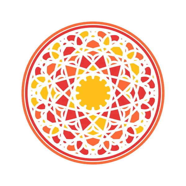 Colorato ornamento circolare vettoriale Mandala — Vettoriale Stock