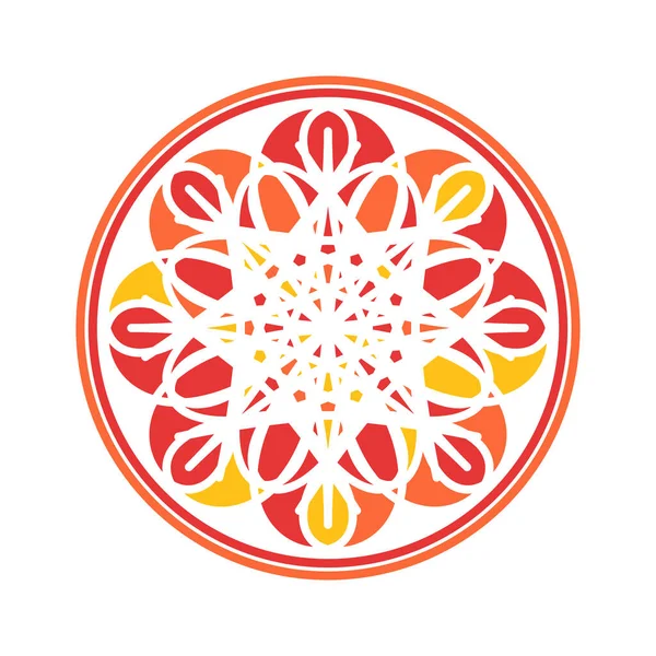カラフルな曼荼羅ベクトル円形の装飾 — ストックベクタ