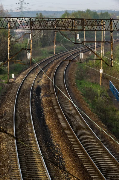 En vriden järnväg — Stockfoto