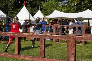 Ortaçağ şövalyelerinin turnuvası.