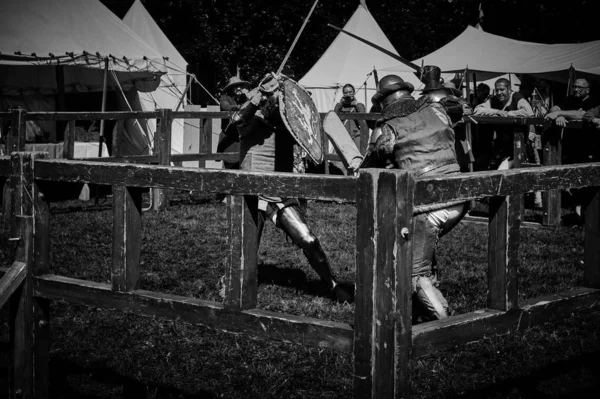 Een turnament van middeleeuwse ridders — Stockfoto
