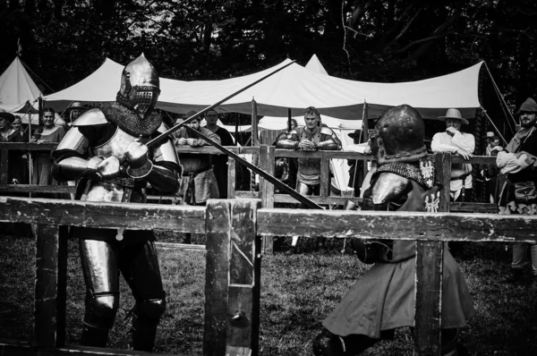A turnament of medieval knights — Stock Photo, Image