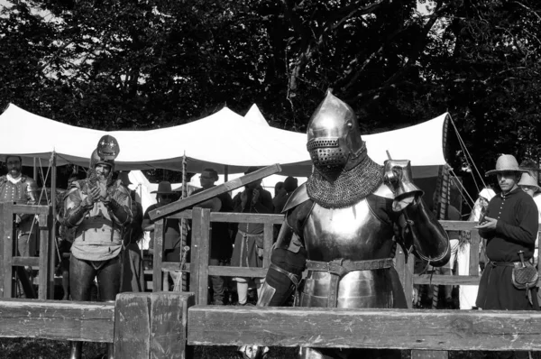 Un torneo di cavalieri medievali — Foto Stock