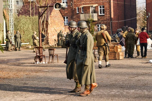 Wederopbouw van de tragedie van Miechowicka — Stockfoto