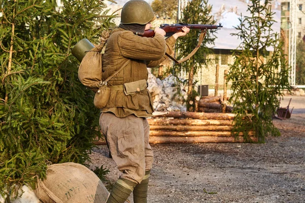 Ανασυγκρότηση της τραγωδίας του Miechowicka — Φωτογραφία Αρχείου