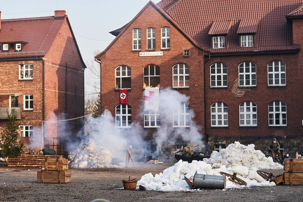 Ricostruzione della tragedia di Miechowicka — Foto Stock