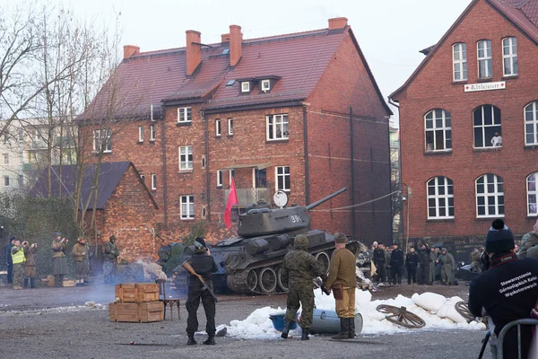 Rekonstruktion der Tragödie von Miechowicka — Stockfoto