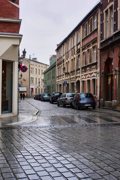 Gliwice - strada del centro storico — Foto Stock