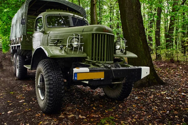 Énorme Vieux Camion Militaire Soviétique Véhicule Rétro — Photo