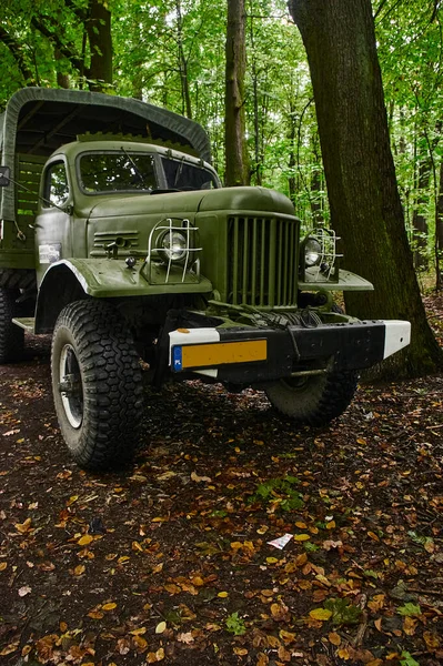 Énorme Vieux Camion Militaire Soviétique Véhicule Rétro — Photo