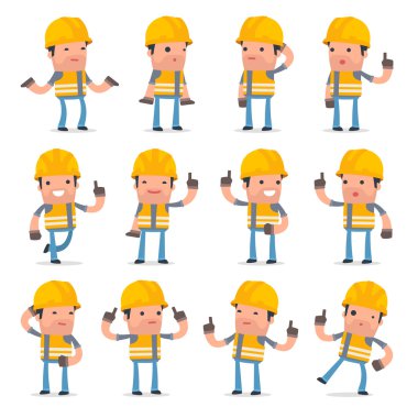 Akıllı ve zeki karakter beceriksiz Builder visi kümesi