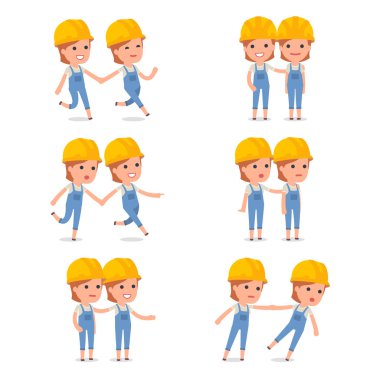 Tasarımında kullanmak için yapım tanıtımı builder kız