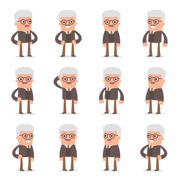 Professor Character making Presentation for using in Design — Stock Vector