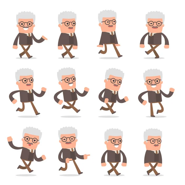 Professor Character making Presentation for using in Design — Stock Vector