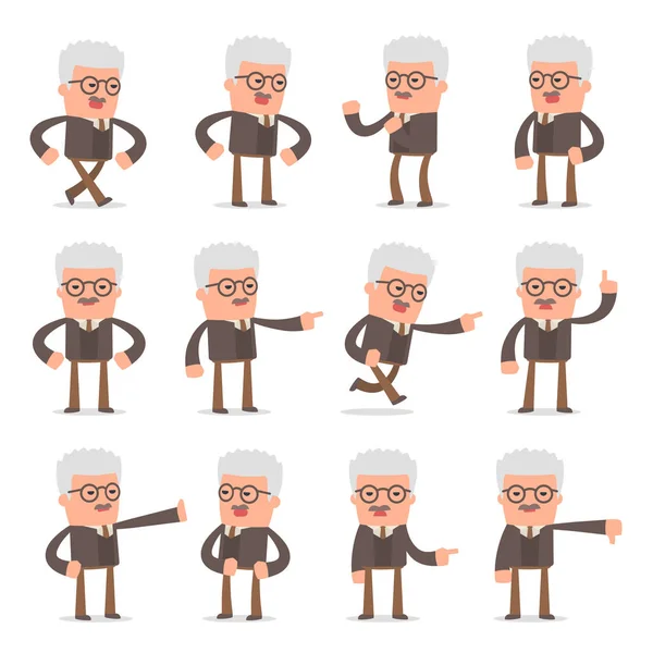 Profesor Caracter making Presentación para su uso en Diseño — Vector de stock