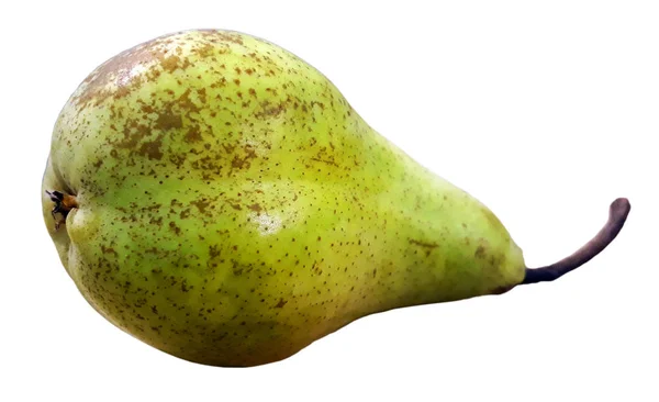 Juicy ripe green pear isolated — Stock Photo, Image