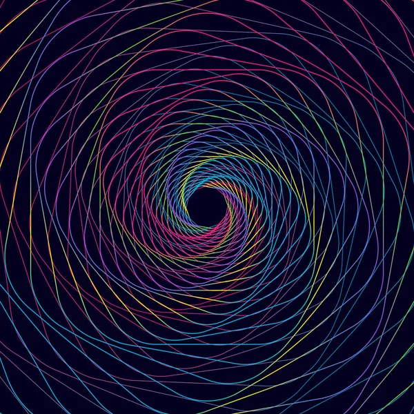 Абстрактная Красочная Оптическая Иллюзия Творческий Векторный Спиральный Симметричный Фон Многоцветных — стоковый вектор