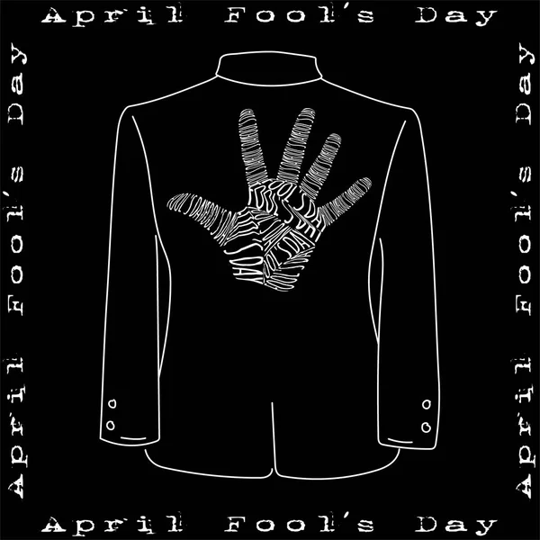 Funny April Fool Day Tarjeta Felicitación Cartel Con Elementos Diseño — Vector de stock