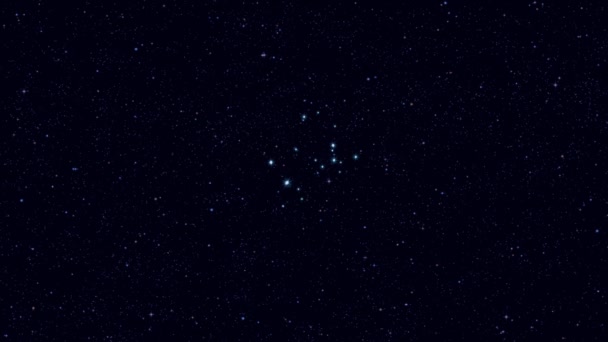 Constellation Canis Major Grand Chien Zoom Progressif Image Tournante Avec — Video