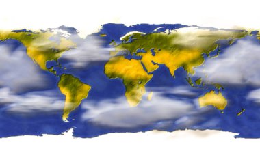 Rahatlatıcı fiziksel dünya haritası çizimi, 3 boyutlu dünya yaratımı için iyi