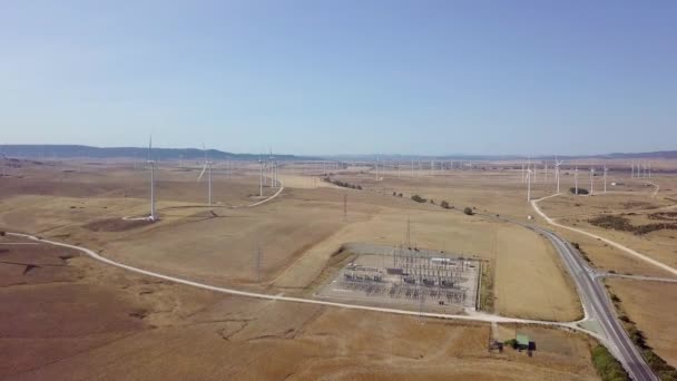 Luchtfoto van plantages in woestijn — Stockvideo