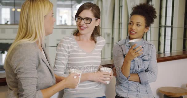 Mulheres ouvindo seu colega — Vídeo de Stock