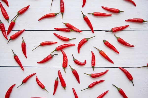 Rosso peperoncino piccante modello isolato su bianco — Foto Stock