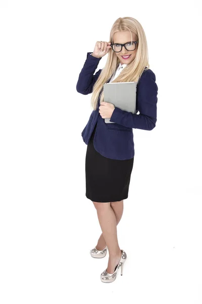 Successful business woman looking confident and smiling — Stock Photo, Image