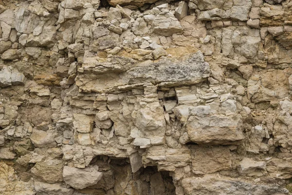 Kalksteen muur detail — Stockfoto