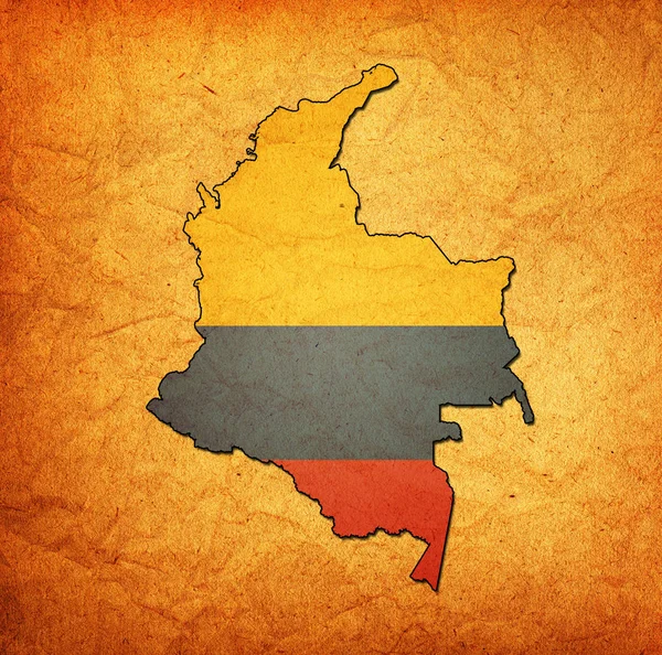 Území Kolumbie s vlajkou — Stock fotografie