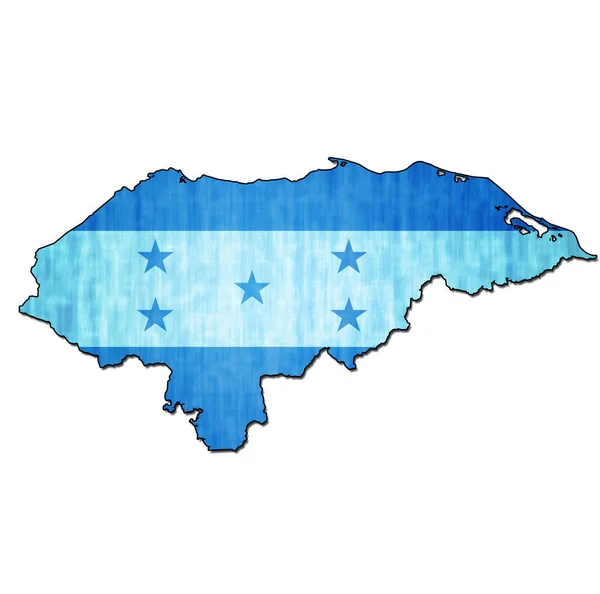 Honduras territory with flag — Stock Photo, Image
