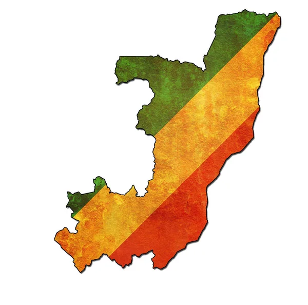 Grondgebied van de Republiek congo met vlag — Stockfoto
