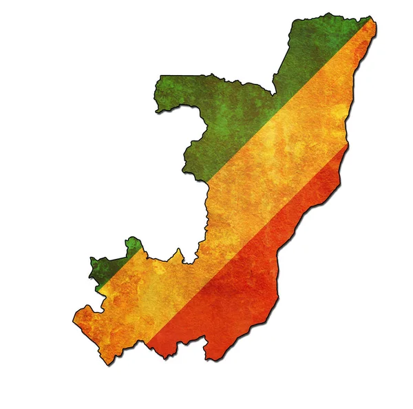 플래그와 함께 콩고 공화국의 영토 — 스톡 사진