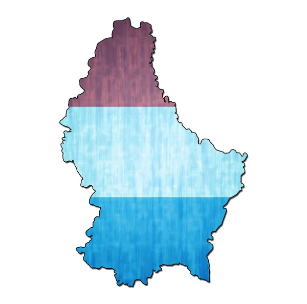 Luxemburg grondgebied met vlag — Stockfoto