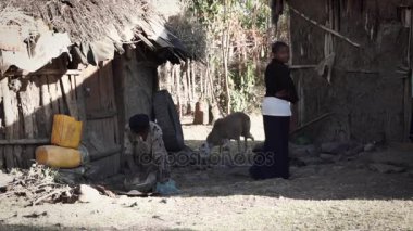 Köydeki un yapım Afrika