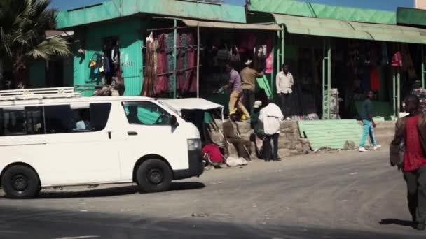 Rues de la ville de ginchi en ethiopie — Video