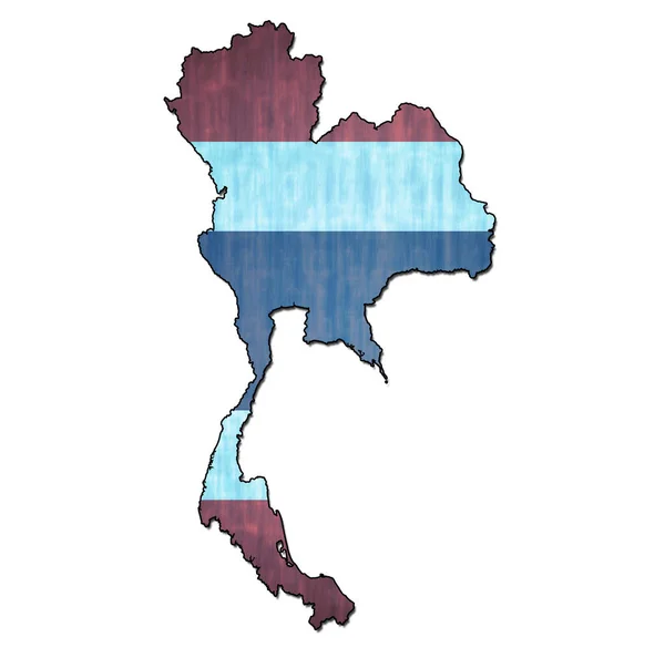 Таїланд території з прапором — стокове фото