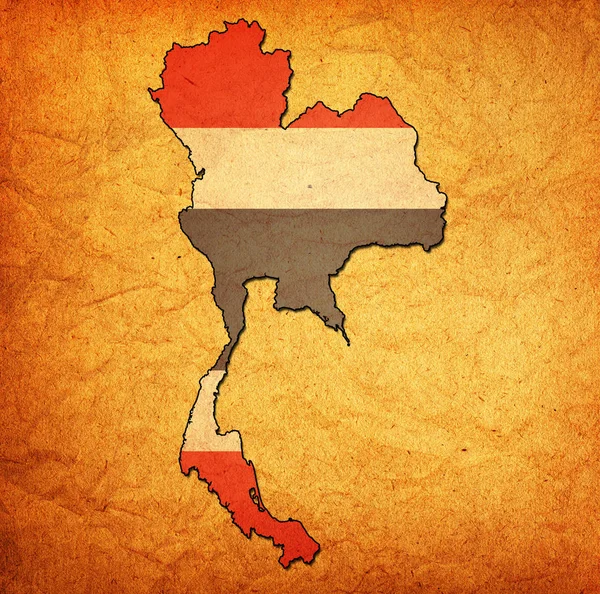 Thailändisches Territorium mit Flagge — Stockfoto