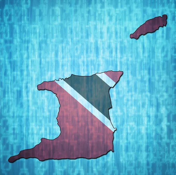 Trinidad and tobago territory with flag — Stock Photo, Image