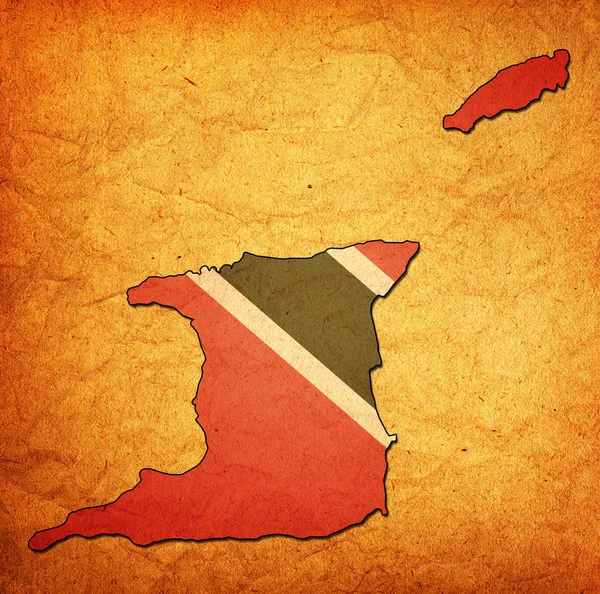 Trinidad e território de tobago com bandeira — Fotografia de Stock