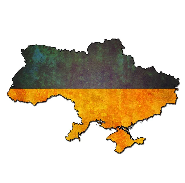 Ukraine territory with flag — Stock Photo, Image